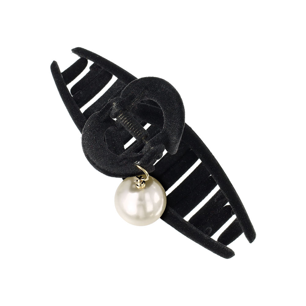 Big Pearl Flocked Loop Hair Claw