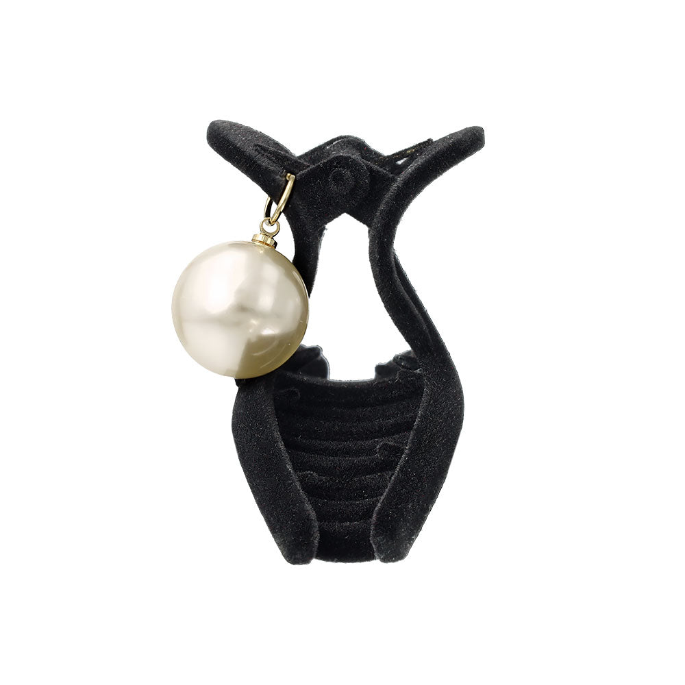 Big Pearl Flocked Loop Hair Claw
