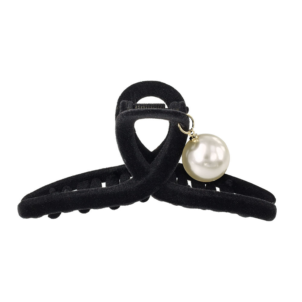 Big Pearl Flocked Loop Hair Claw