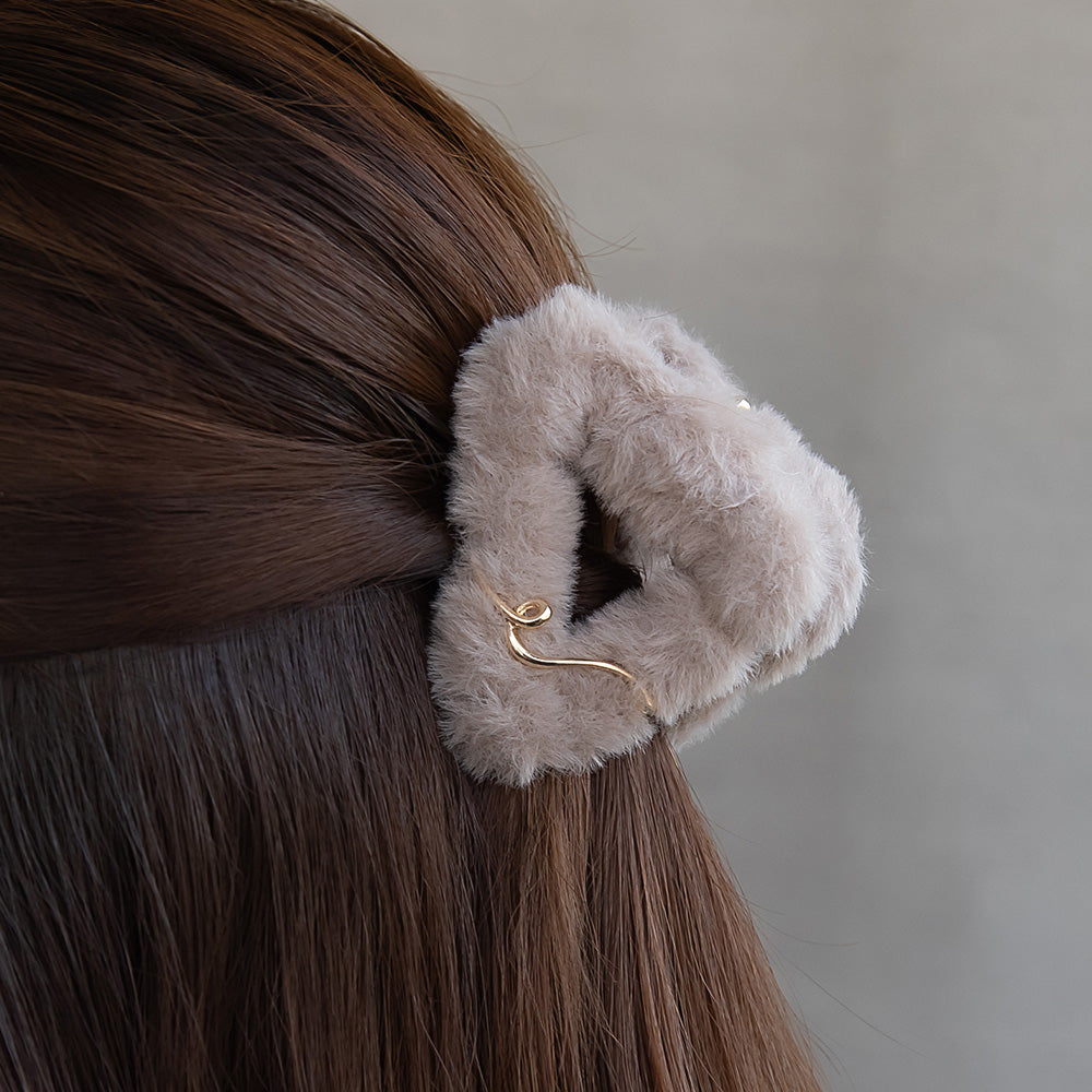 Fluffy Triangle Hair Claw