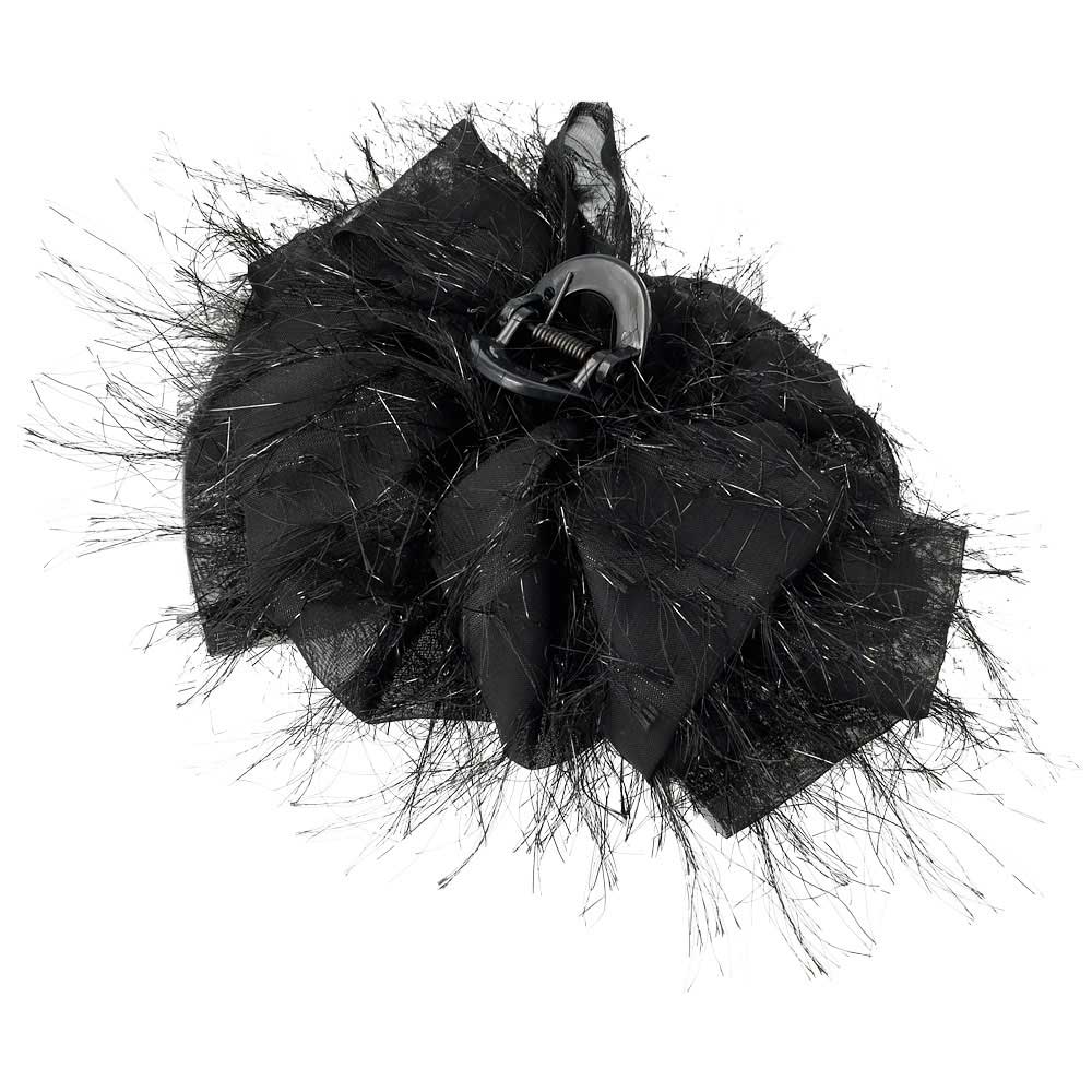 Oversized Hairy Bow Hair Claw