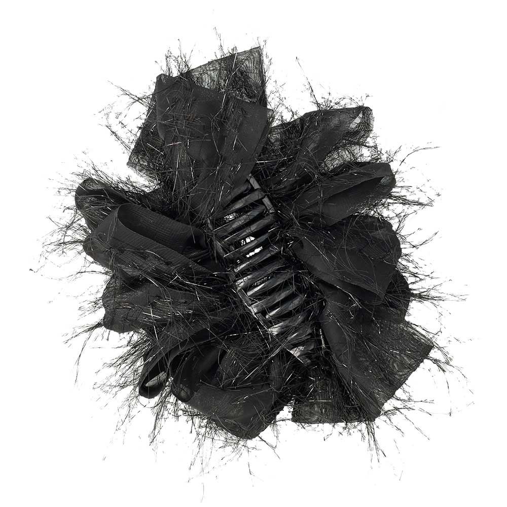 Oversized Hairy Bow Hair Claw