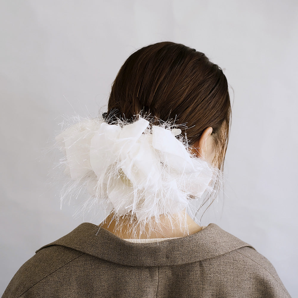 Oversized Hairy Bow Hair Claw