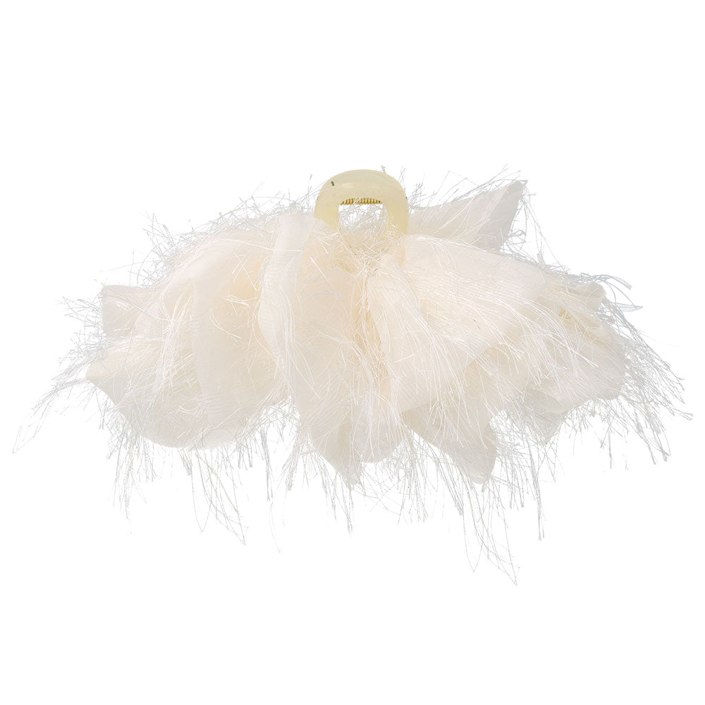 Oversized Hairy Bow Hair Claw