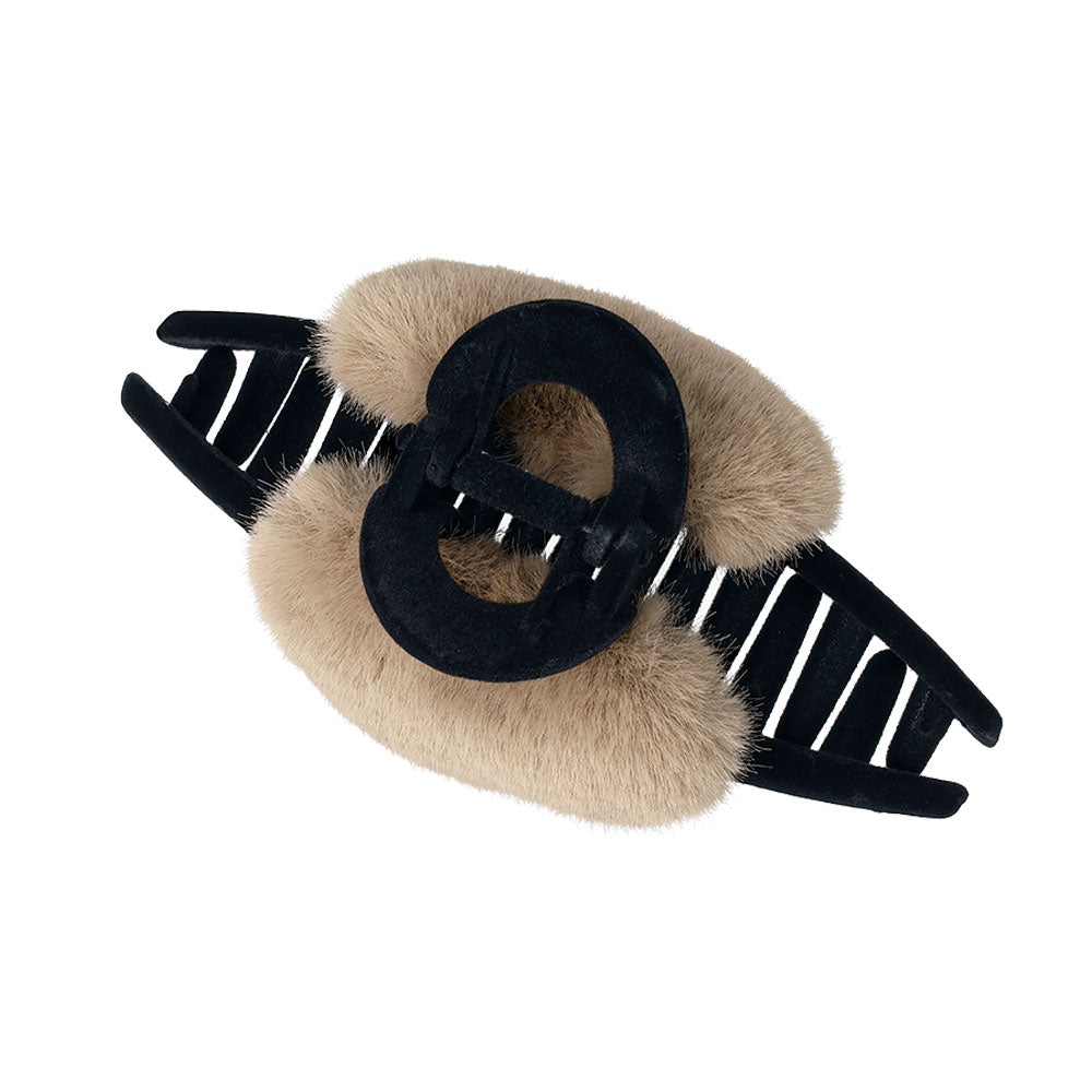 Fluffy Heart Flocked Hair Claw