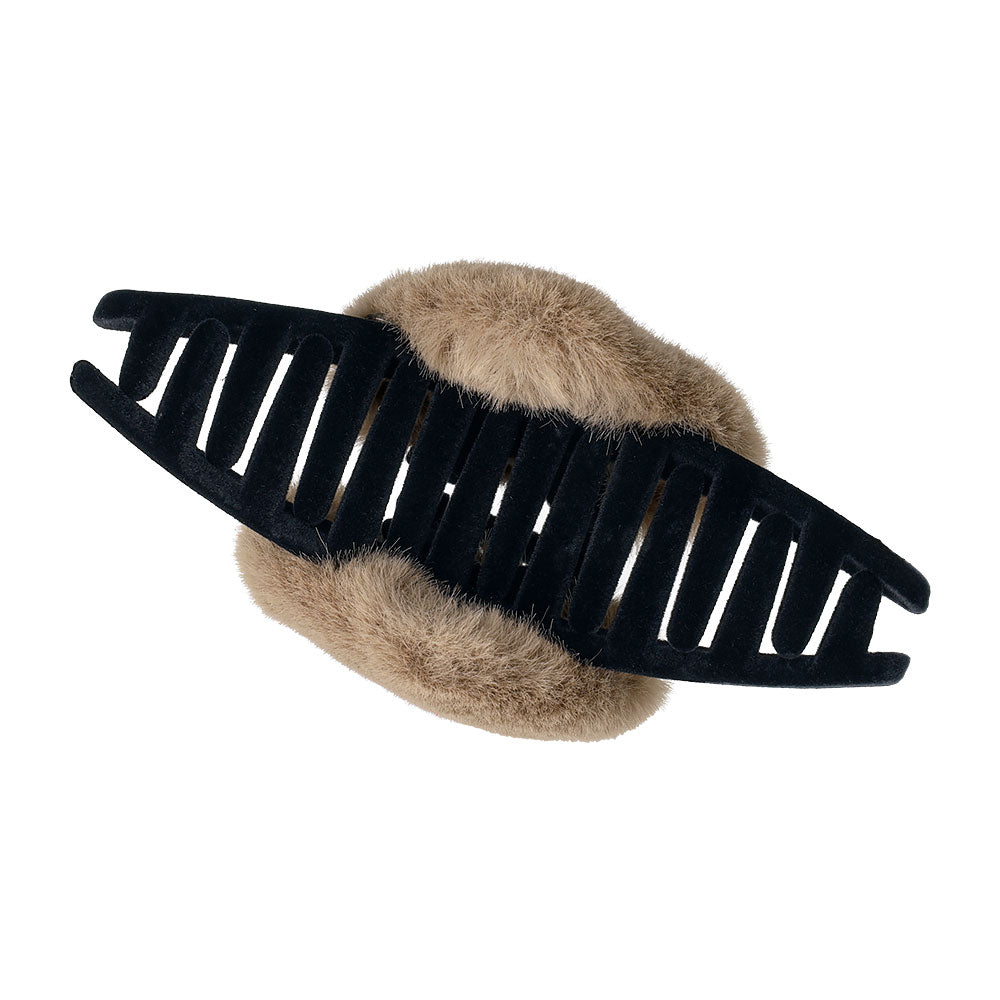 Fluffy Heart Flocked Hair Claw