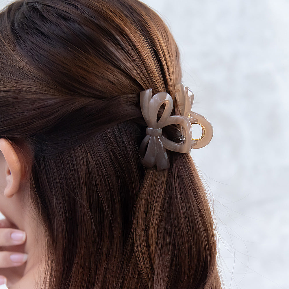 Muted Bowknot Hair Claw Clip