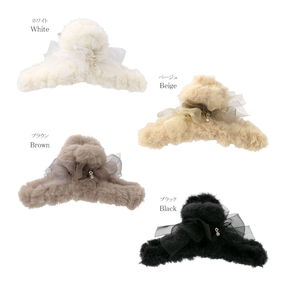 Faux Fur Hair Clip