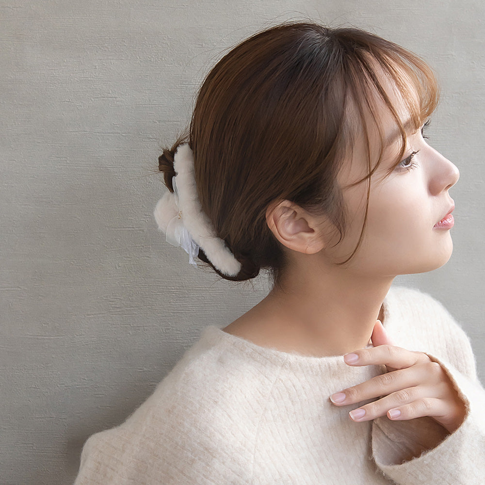 Faux Fur Hair Clip