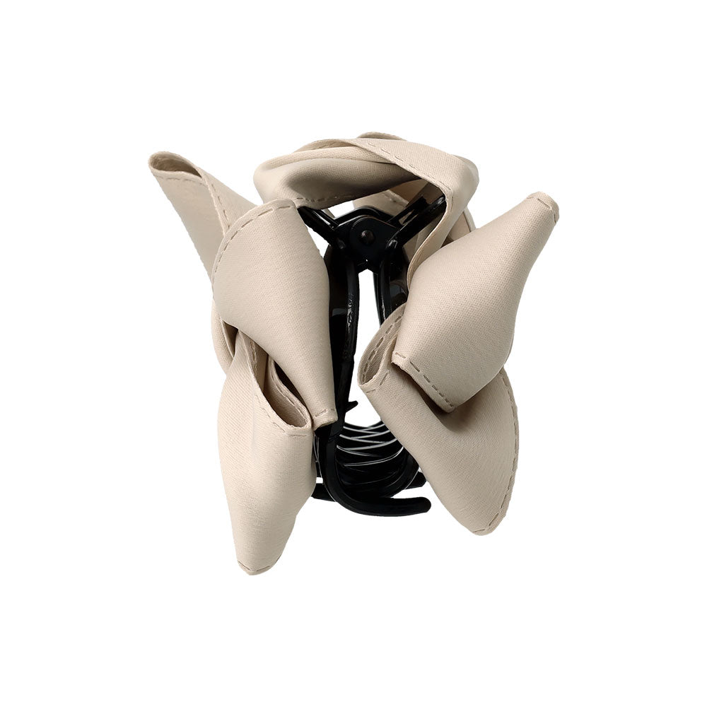 Sleek Neutral Bow Hair Clip