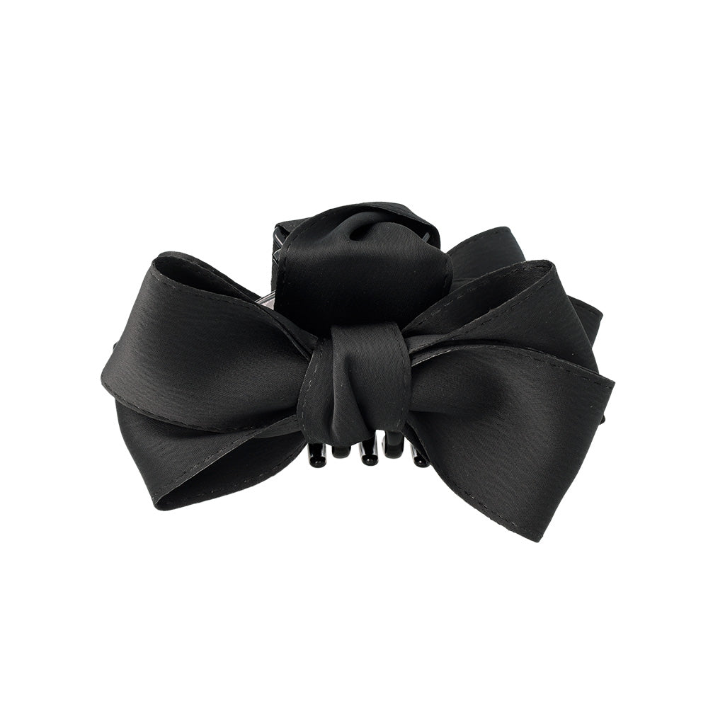 Sleek Neutral Bow Hair Clip