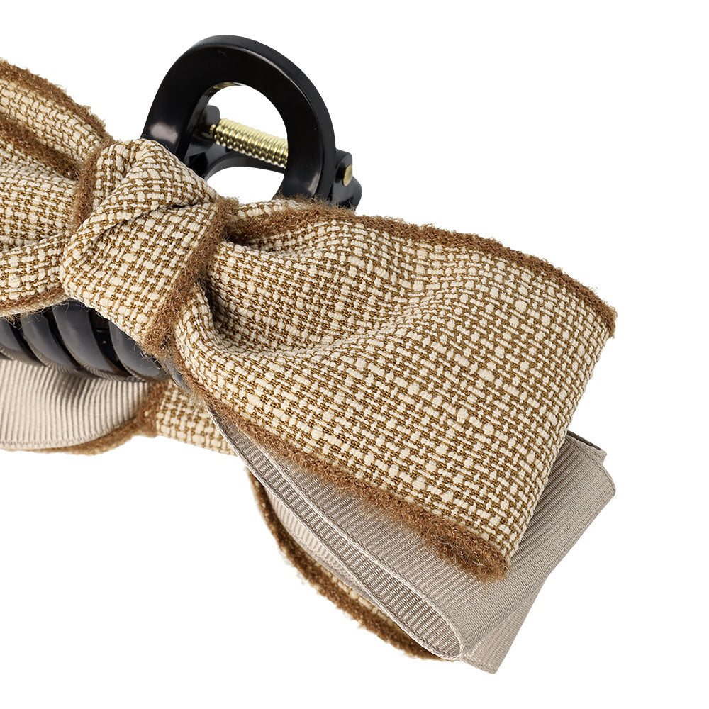 Mix Layered Bow Hair Claw
