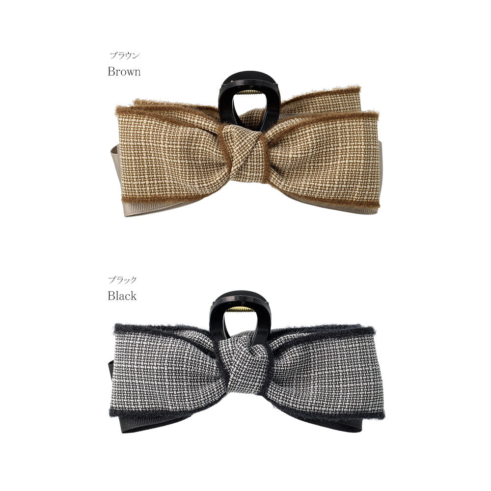 Mix Layered Bow Hair Claw