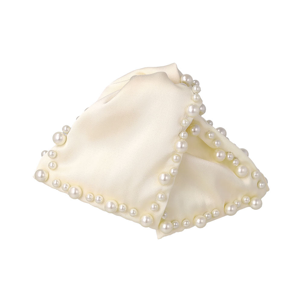 Pearlized Bow Hair Claw