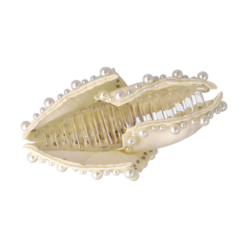 Pearlized Bow Hair Claw