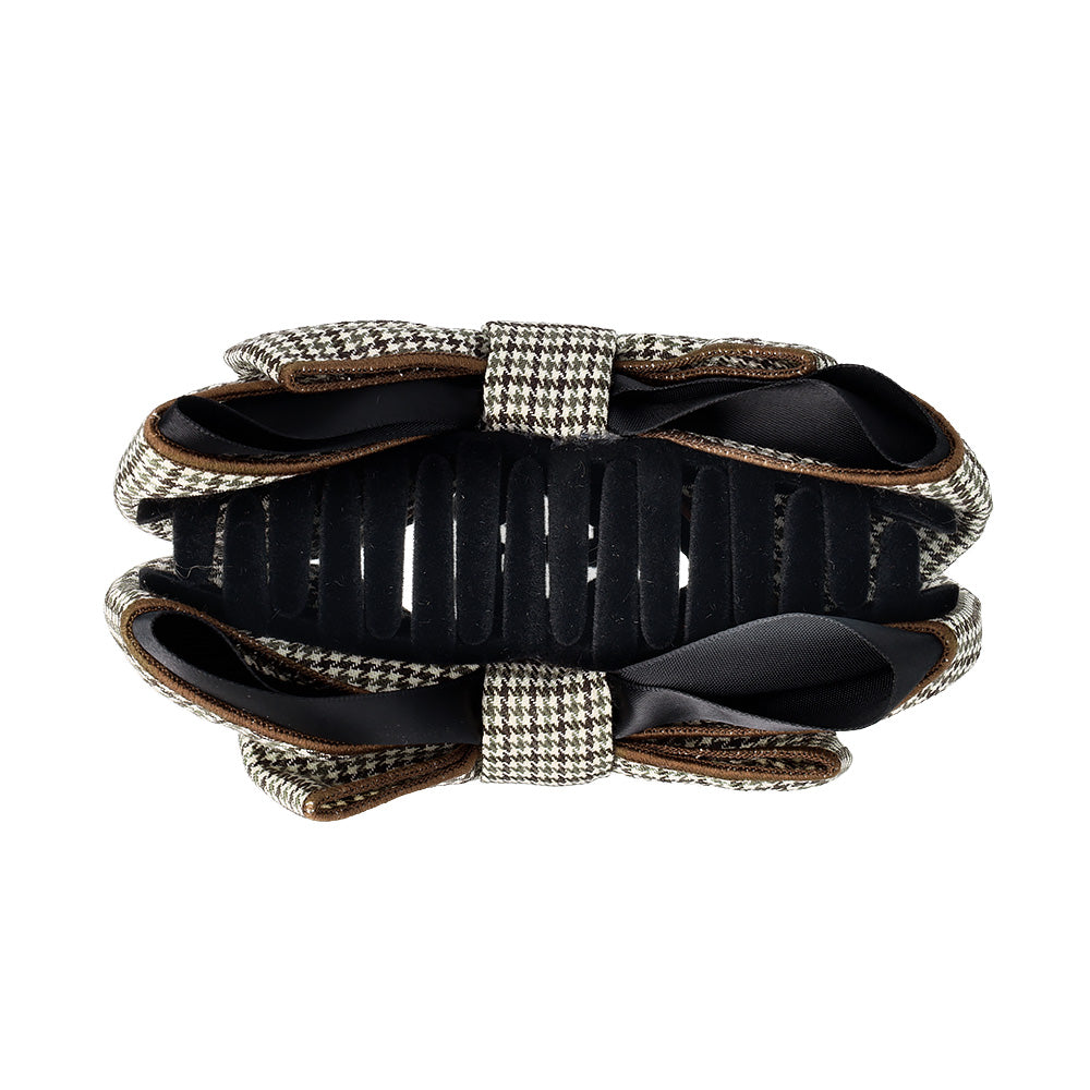 Layered Plaid Bow Hair Claw