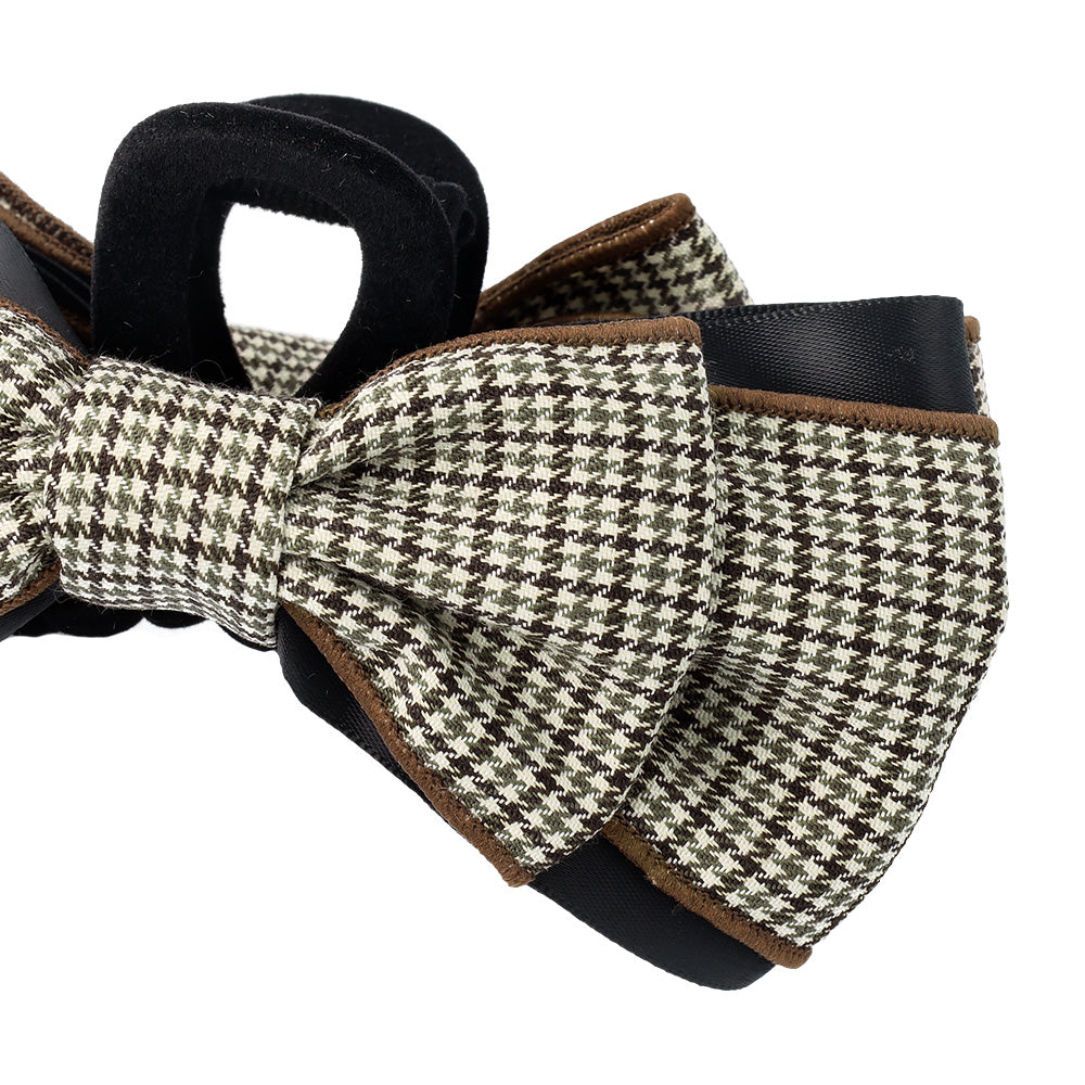 Layered Plaid Bow Hair Claw