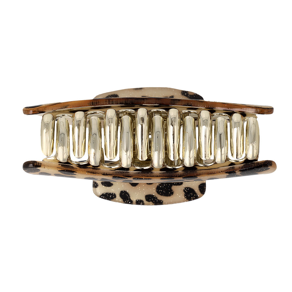 Glittery Leopard Pattern Hair Claw