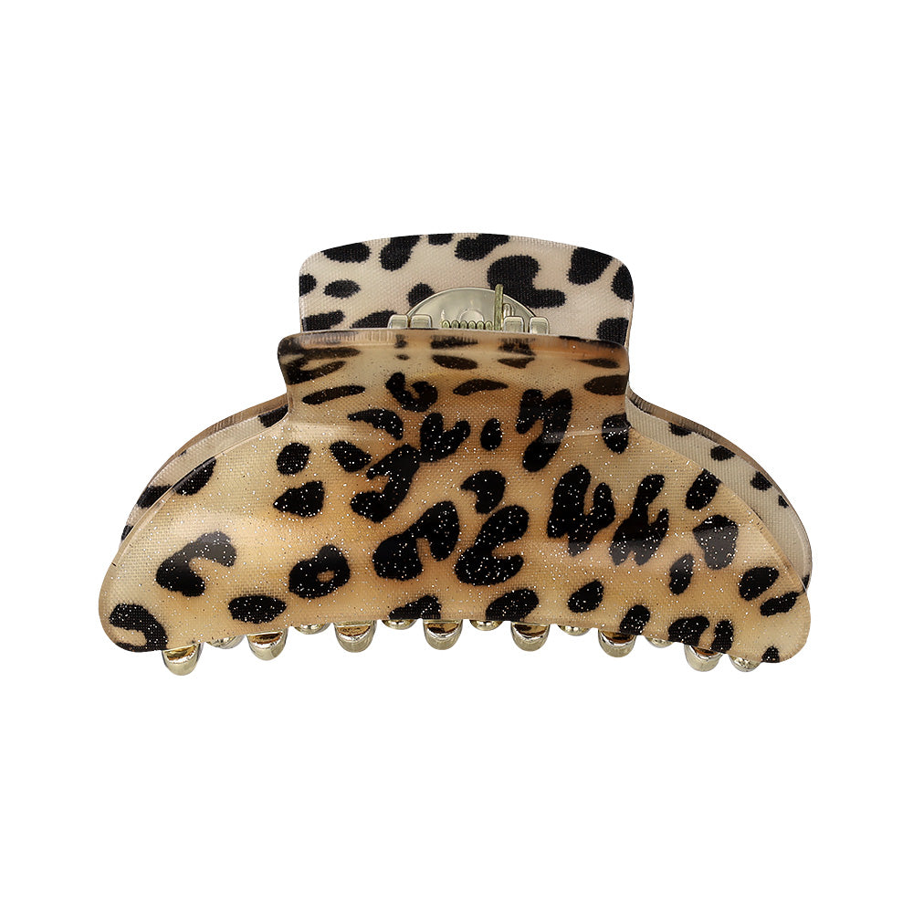 Glittery Leopard Pattern Hair Claw