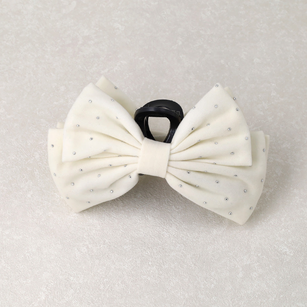Dotted Statement Bow Hair Claw