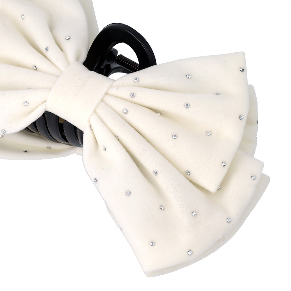 Dotted Statement Bow Hair Claw