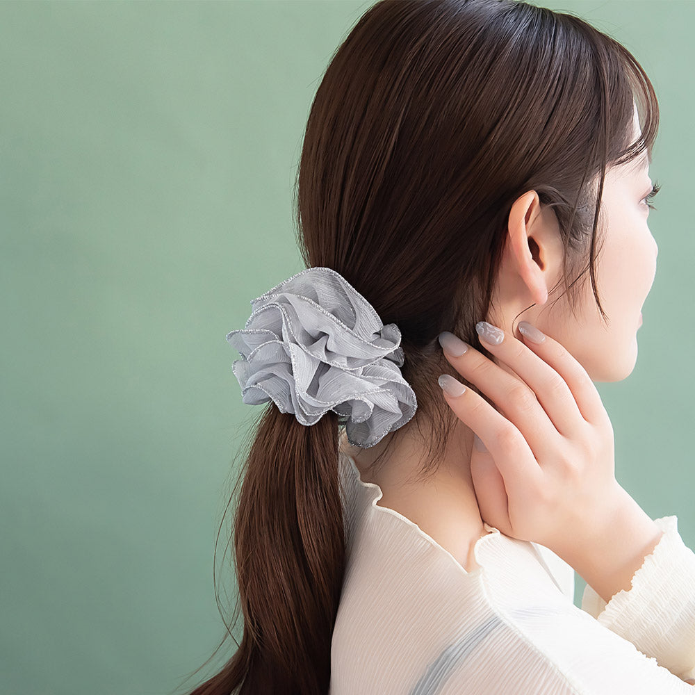 Sheer Ruffle Scrunchie