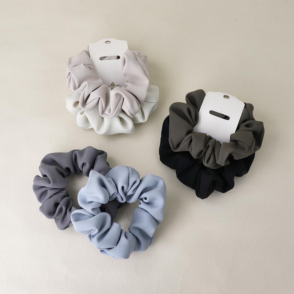 Matte Textured Scrunchie Set