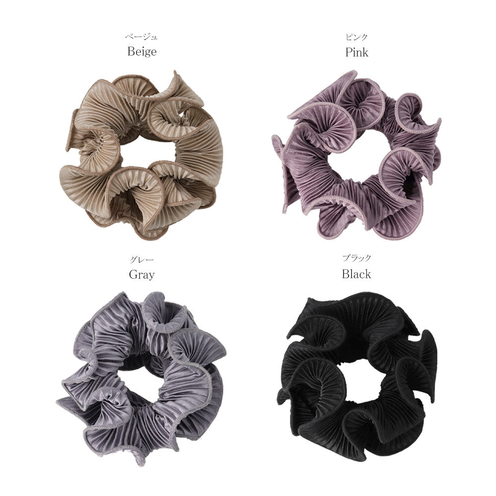 Muted Frilly Hair Scrunchie