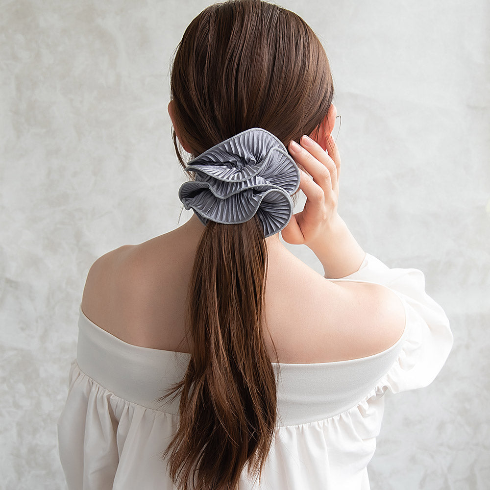 Muted Frilly Hair Scrunchie
