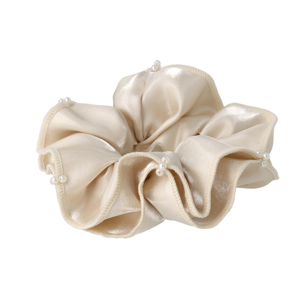 Pearl Edge Satin Scrunchie