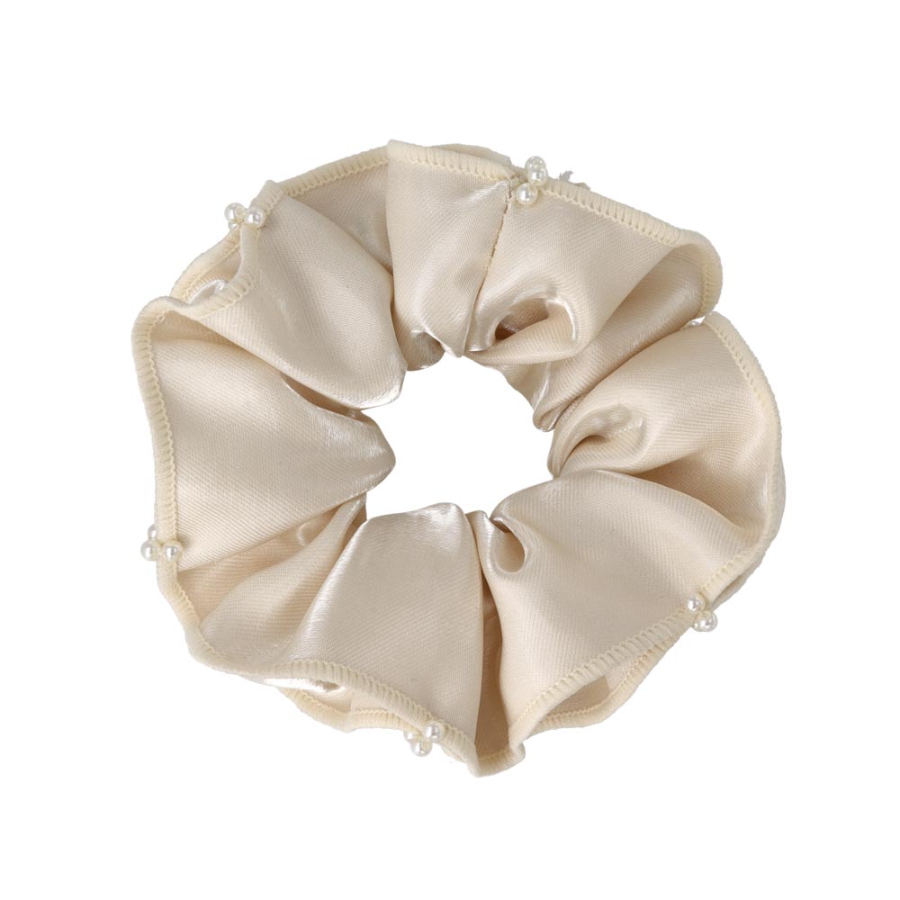 Pearl Edge Satin Scrunchie