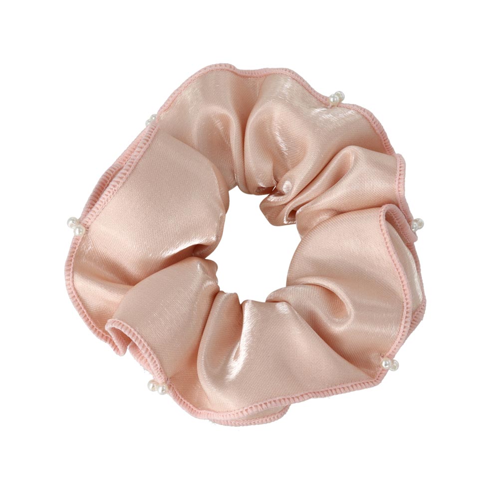 Pearl Edge Satin Scrunchie