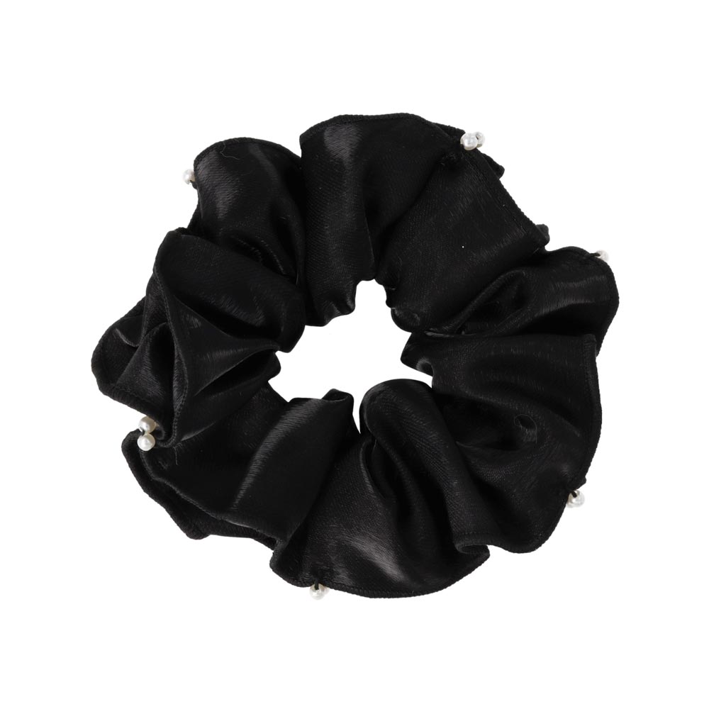 Pearl Edge Satin Scrunchie