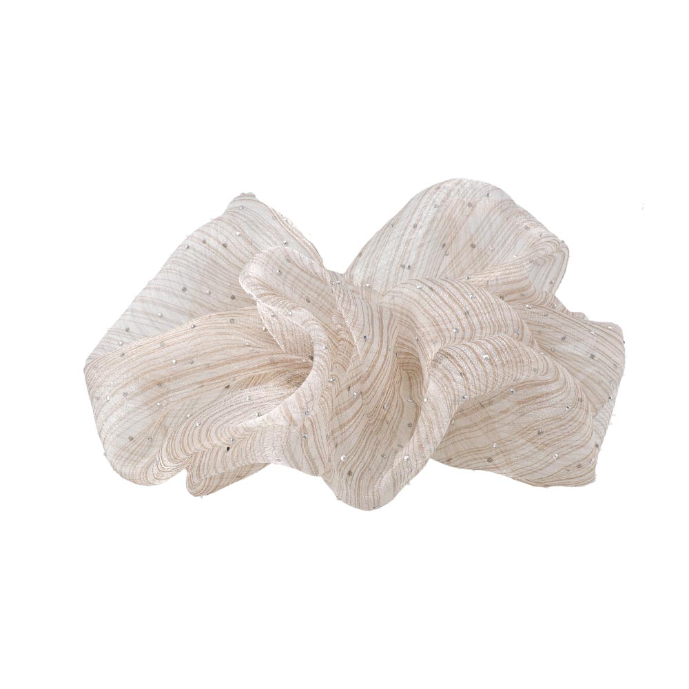 Sheer Stripe Metallic Dot Scrunchie