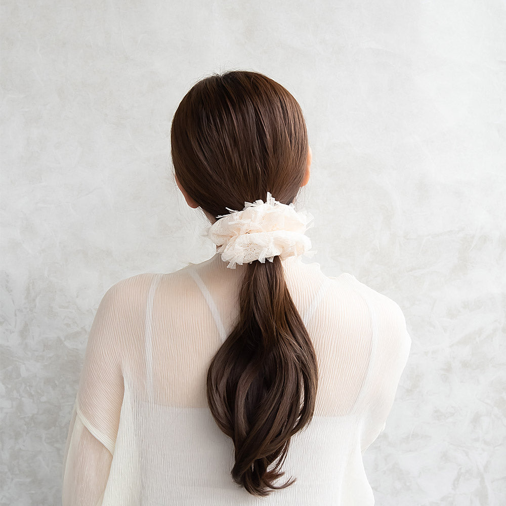 Floral Lace Hair Scrunchie