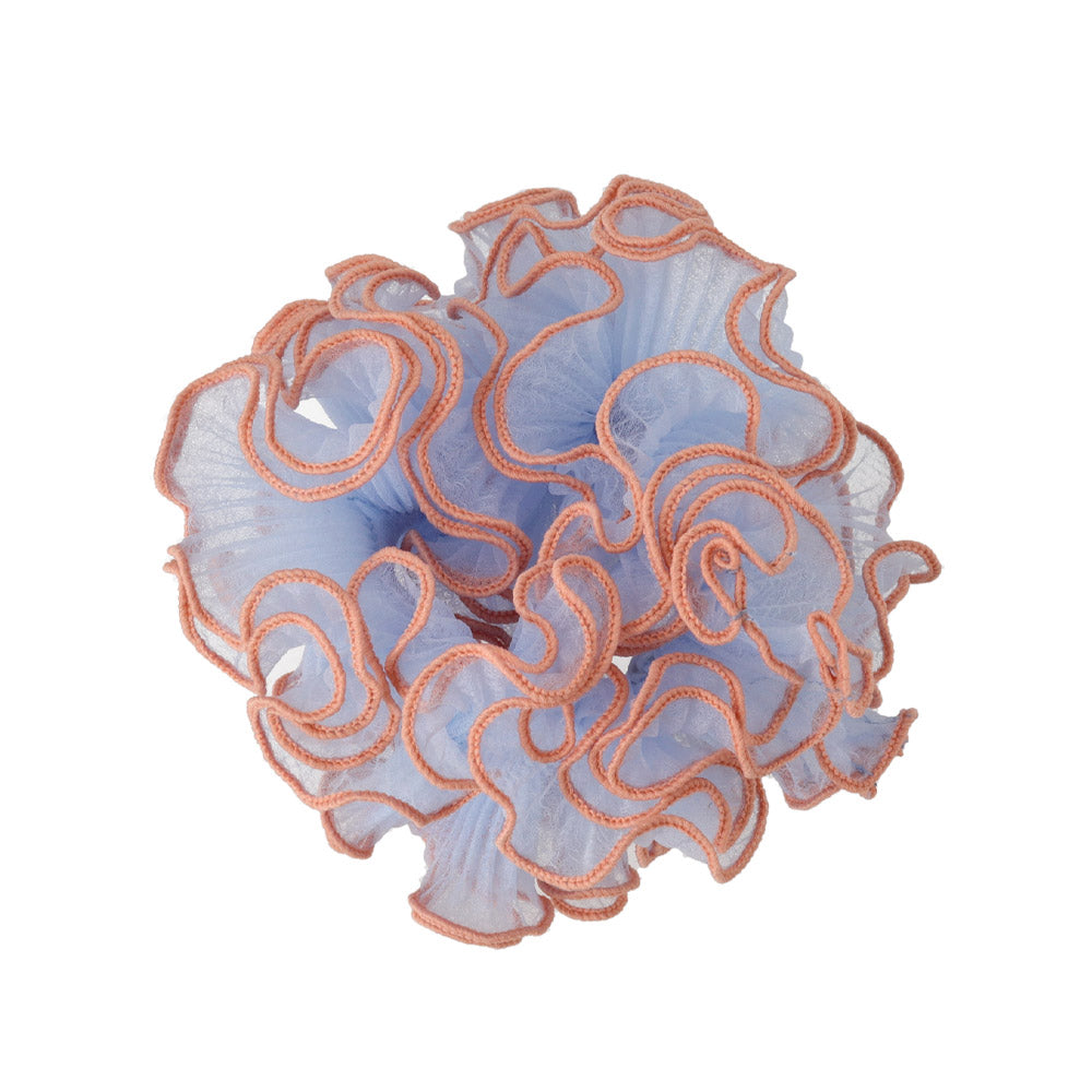 Colored Edge Ruffled Scrunchie