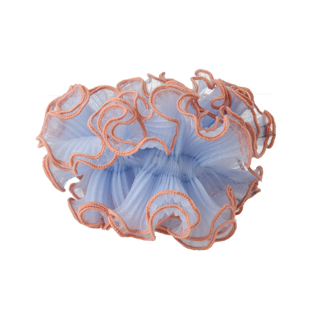 Colored Edge Ruffled Scrunchie