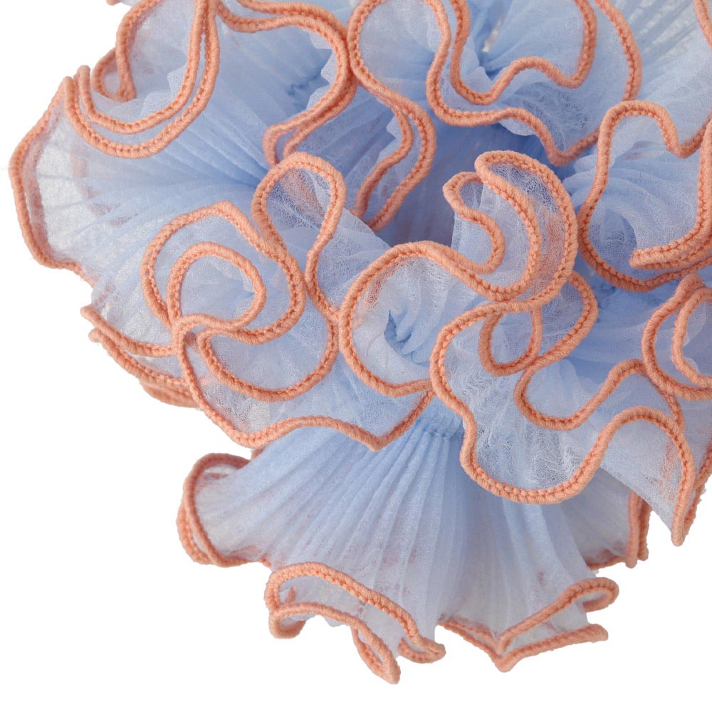 Colored Edge Ruffled Scrunchie