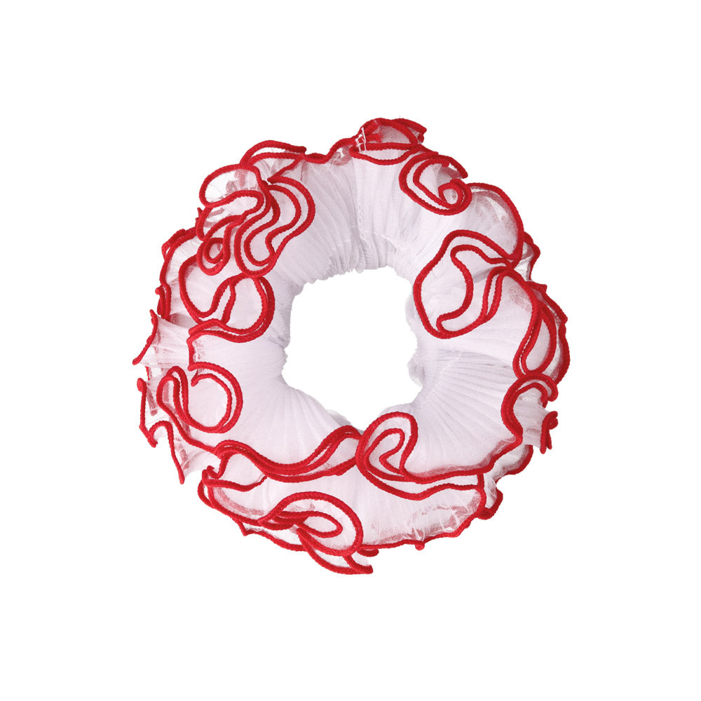 Colored Edge Ruffled Scrunchie