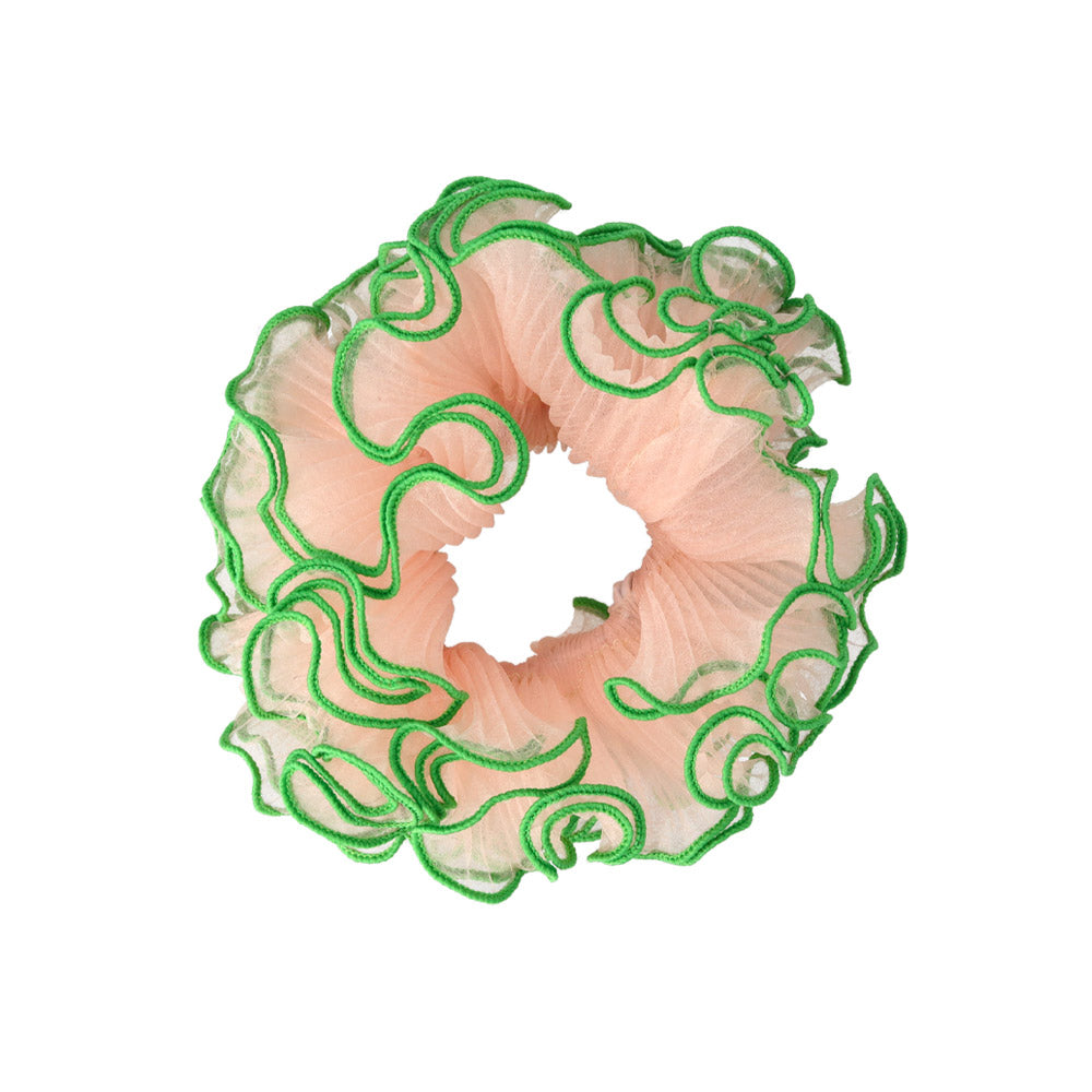 Colored Edge Ruffled Scrunchie