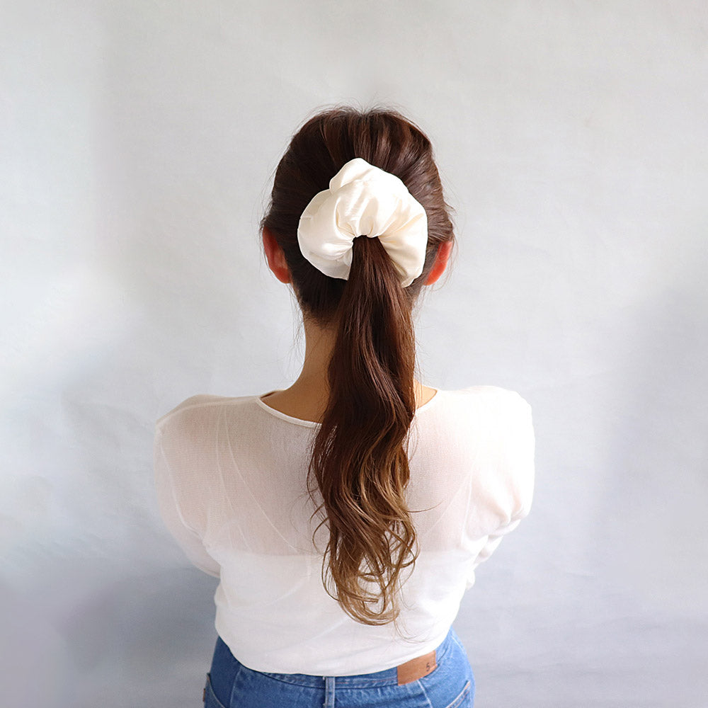Padded Solid Color Scrunchie - osewaya