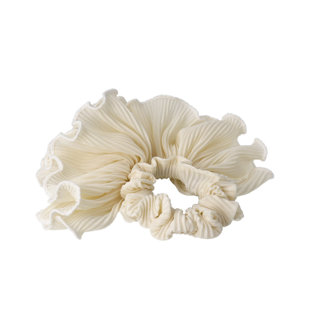 Solid Pleated Scrunchie