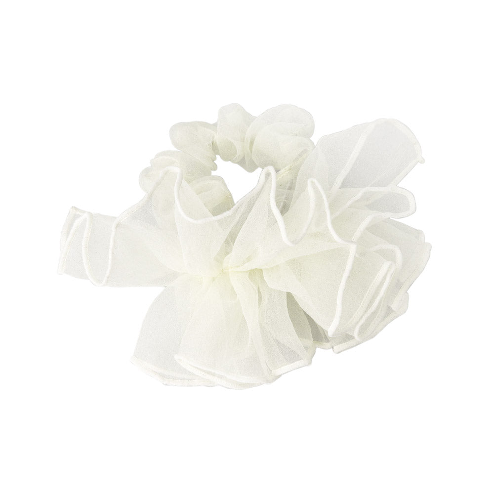 Sheer Ruffle Hair Scrunchie