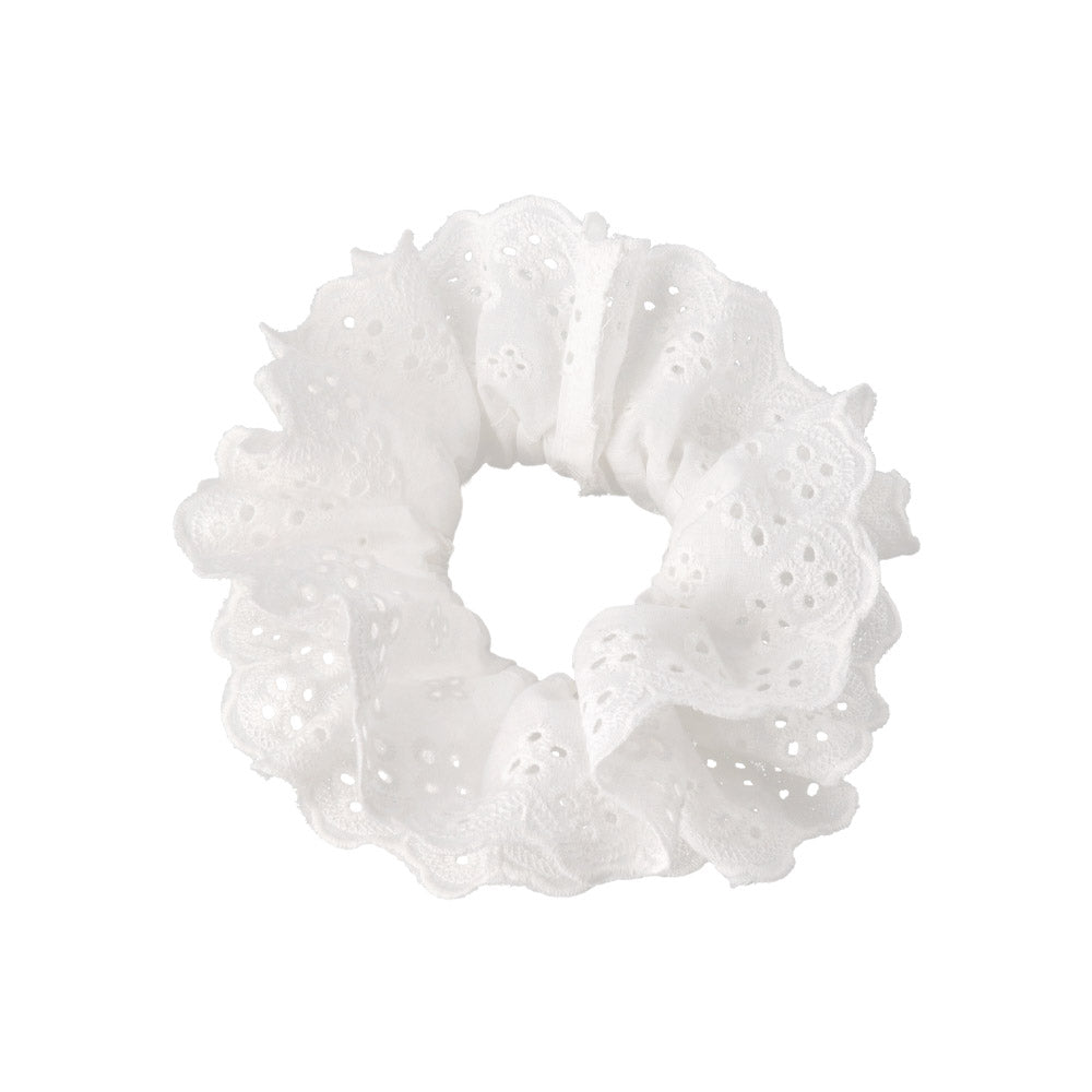 Floral Lace Ruffle Scrunchie