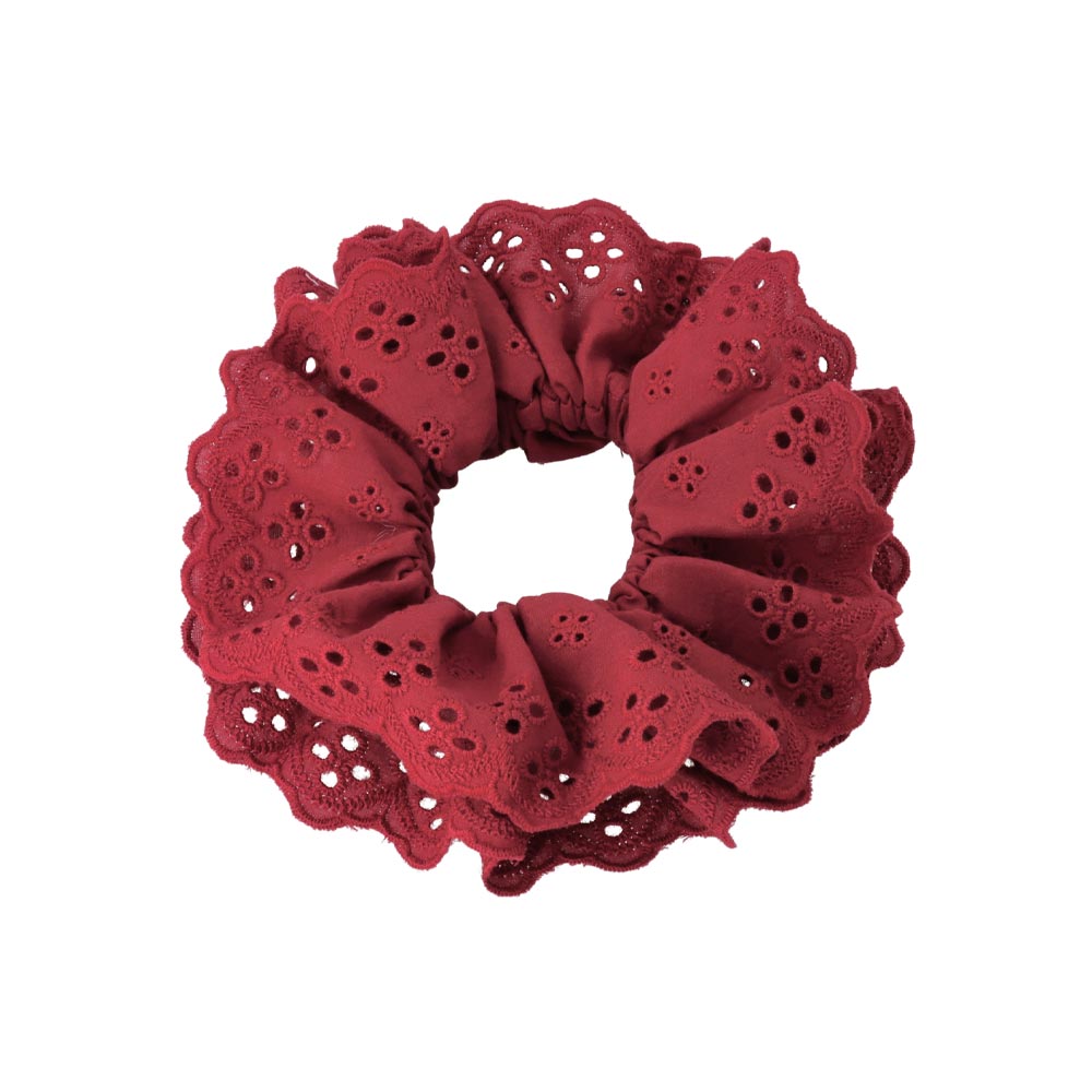 Floral Lace Ruffle Scrunchie