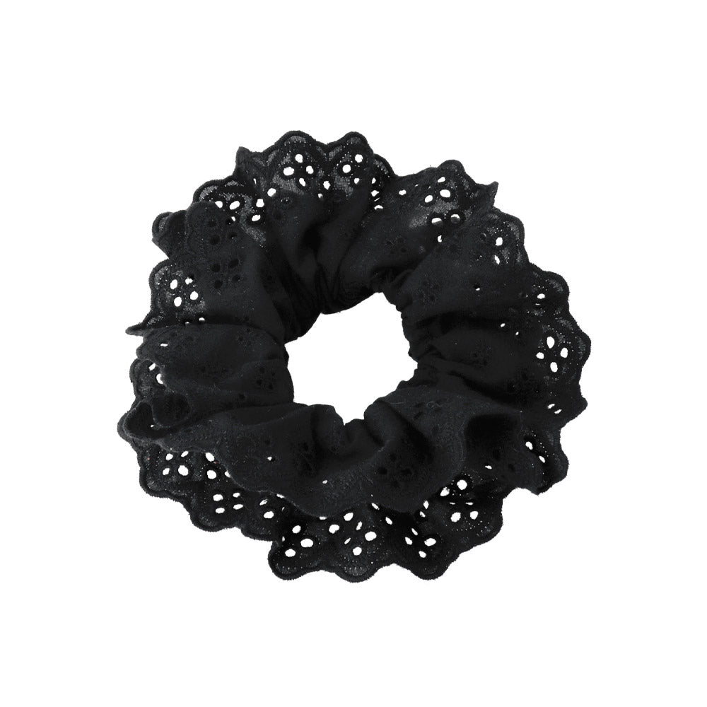 Floral Lace Ruffle Scrunchie