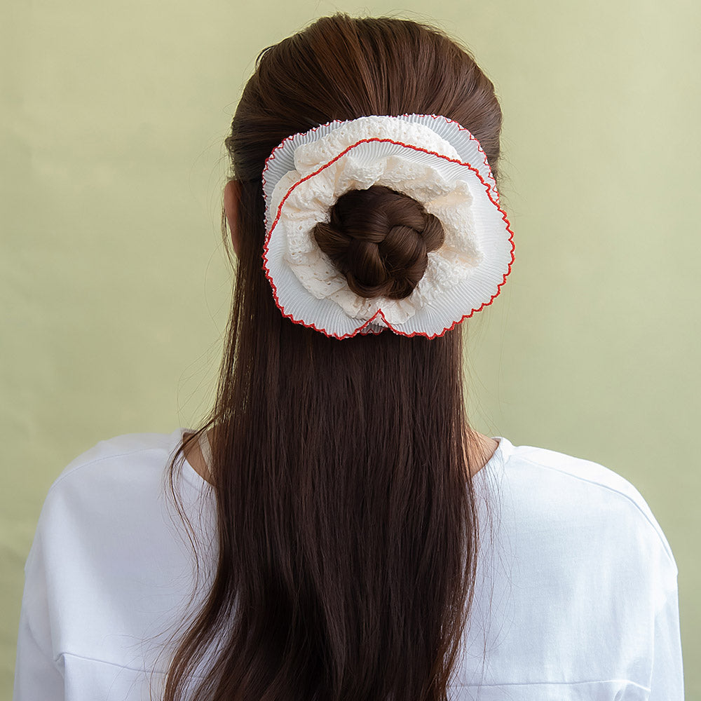 Colored Edge Voluminous Scrunchie