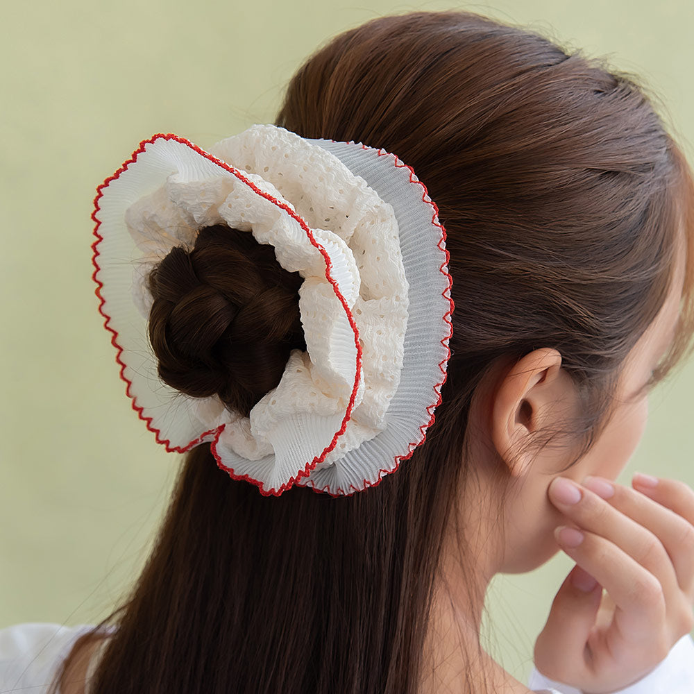 Colored Edge Voluminous Scrunchie