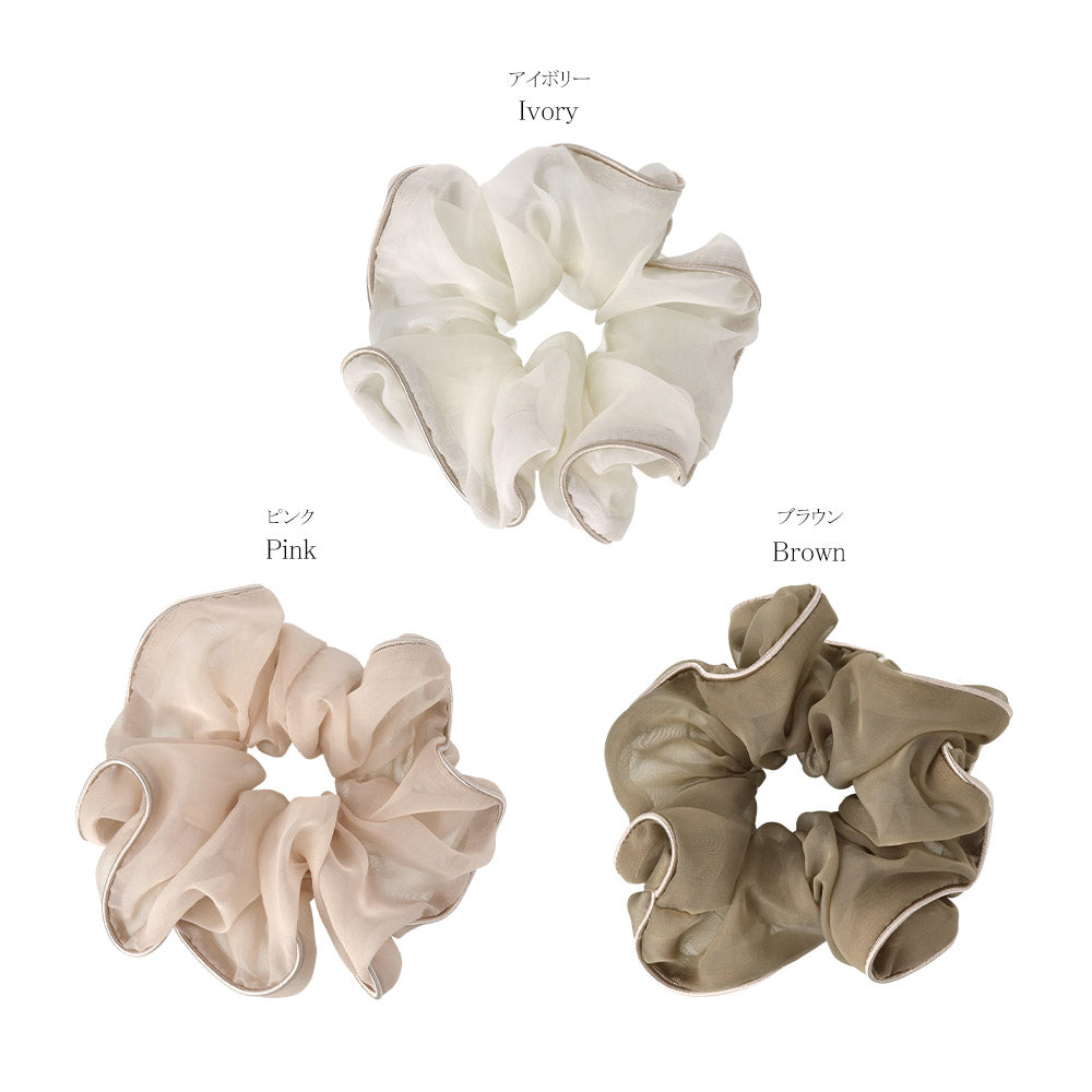 Trimmed Sheer Hair Scrunchie