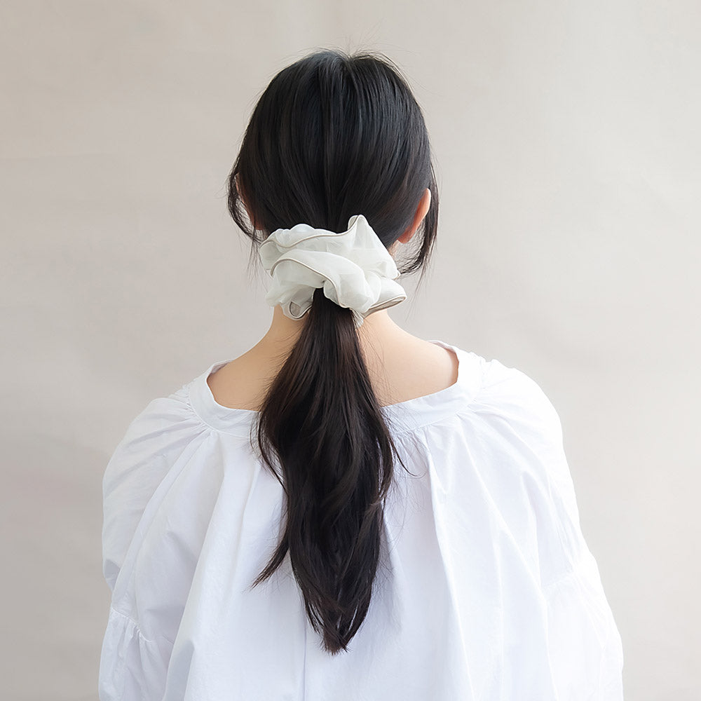 Trimmed Sheer Hair Scrunchie